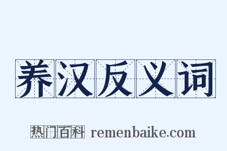 养汉反义词是什么意思的图片